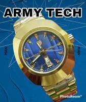 ARMY TECH รุ่น arsm 5086m นาฬิกาผู้ชาย นาฬิกาข้อมือระบบควอทซ์ STANLESS STEELแสดงวันที่ กันน้ำ100%( สี ) น้ำเงิน