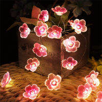 3M 30 LED String Lights Cherry Blossom String Lights Pink Flower Fairy Lights Indoor Christmas Decorations Outdoor Holiday Lighting 3M 30 LED String Lights Christmas Garland Lights Home Décor Lighting Festive String Lamps Fairy Lights For Holidays Outdoor