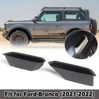 สัมผัสรถด้านหน้าประตูด้านข้างจับใส่กล่องเก็บ Organizer Kit Fit สำหรับ Ford Bronco 2021 2022 2ประตูรถดัดแปลงอุปกรณ์เสริม