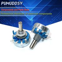 【CW】 2PCS WH5-1A 1K 1K5 4K7 10K 22K 47K 100K 220K 470K 470R 1M ohm 3-Terminals Round Shaft Taper Carbon Potentiometer