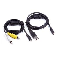 USB Data SYNC AV A/V TV Cable For Sony Cybershot DSC-H200 b/k DSC-H300 b Camera