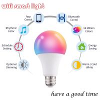 WiFi Smart Bulb Smart Wireless RGB Multi-Color Dimming Compatible with Alexa Google Home For 85-265V LED Bulb