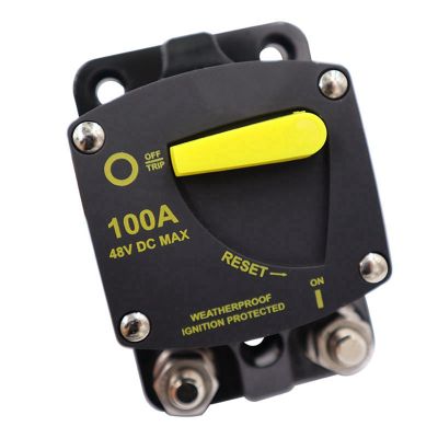 NEW AMP Circuit Breaker Fuse Reset 12-48V DC Car Audio Amplifier Breaker Waterproof (50A)