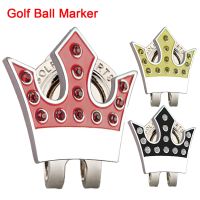 GOG 1PC Golf Ball Marker With Magnetic Cap Clips 3 Colours Red Yellow Black Crown With Rhinestone For Golfer Gift Dropshipping