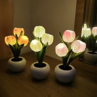 【CW】 Night Flowerpot Potted Table Decoration Lamp Bedroom Atmosphere