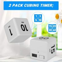 ♟❈◐ Practical Alarm Clock Digital Display Time Management PP Cube Shape Countdown Homework Study Timer Kitchen Timers for Daily Life