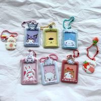 Kawaii 1 Inch Photo Card Holder Kpop Idol Photocard Sleeves Girls ID Credit Card Protective Case Keychain Decor Bag Pendant Gift