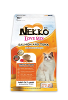 [ส่งฟรี] Nekko Love Mix เน็กโกะ เลิฟมิกซ์ อาหารสำหรับแมวโต รสแซลมอน,แกะและข้าว 3kg rch-1