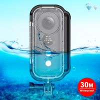 PULUZ เคสป้องกันตัวเรือนกันน้ำใต้น้ำ30ม. สำหรับ Insta360หนึ่งชิ้นพร้อมหัวเข็มขัดติดตั้งแบบธรรมดาและสกรู