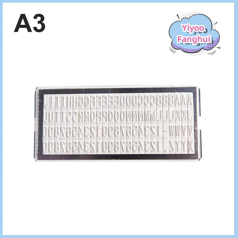 Yiyoo 3mm 4mm 6.4mm DIY Stamp Letter Board Name Address Rubber Stamp  Accessories