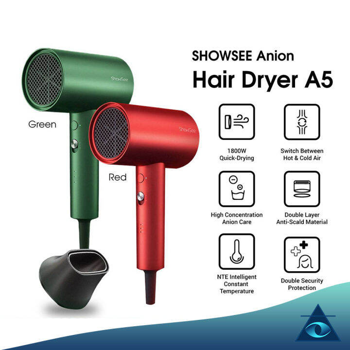 Xiaomi Showsee Anion Hair Dryer Negative Ion 1800W Diffuser A5 Lazada