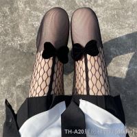 【CC】✷  Fishnet Stockings Hollow-out Transparent Garter Womens Sling Bow Knee Socks Gothic