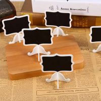 5Pcs Blackboard Wooden Chalkboard Xmas Mini Wood Message Notice Board Table Wedding Bachelorette Party Decor Write Information Clips Pins Tacks