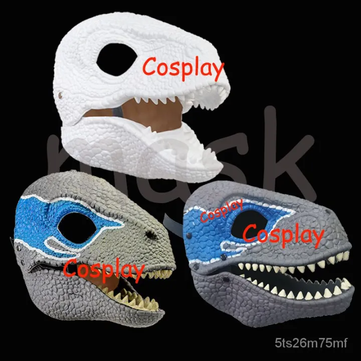 【ready Stock】dinosaur Mask Moving Jaw Kids Open Mouth Latex Horror 