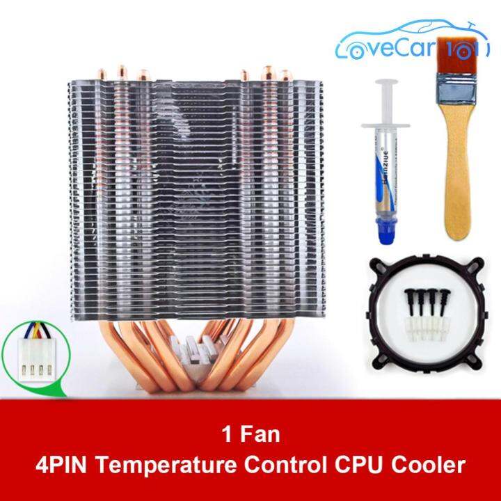 SNOWMAN 6 Heat Pipe Cooling Home Office CPU Cooler Fan 4 Pin PWM Silent