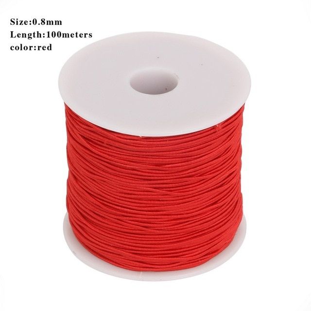 0.8mm/1.2mm/1.5mm Elastic Stretch Nylon Beading Cord Ropes for