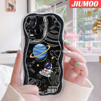 JIUMOO เคสสำหรับ VIVO Y21 2021 Y21G Y21e Y21s Y33s T1x Y21t เคส4G ลายนักบินอวกาศอวกาศเคสเนื้อครีมนิ่มกันกระแทกเคสโทรศัพท์โปร่งใสเจลซิลิกาแบบใสป้องกันการตกหล่นฝาครอบป้องกันเลนส์กล้องถ่ายรูป