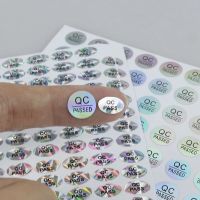 Silver High Security seals Tamper Evident sticker Warranty Void QC Passed labels Hologram stickers with Unique Serial Numbering Stickers Labels