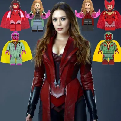 Red Witch Wanda Vison,ตัวต่อมินิฟิกเกอร์ Marvel Avengers ของเล่นสำหรับเด็ก