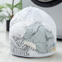 hot【DT】 Drawstring Mesh Washing Net Machine Basket Organizer Large Capacity Dirty