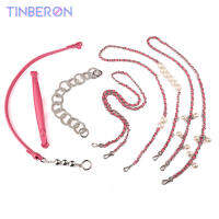 TINBERON 8สไตล์กระเป๋าสายรัดกระเป๋าแบรนด์อุปกรณ์เสริม Rhinestone สายรัดข้อมือกุหลาบสีแดงหนังมุกโซ่กระเป๋าสายคล้องไหล่