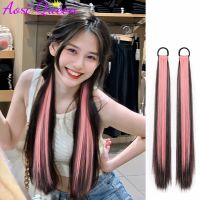 【jw】卍  AS Synthetic Straight Hair Strappy Ponytail Wig Can Tied Into A Low