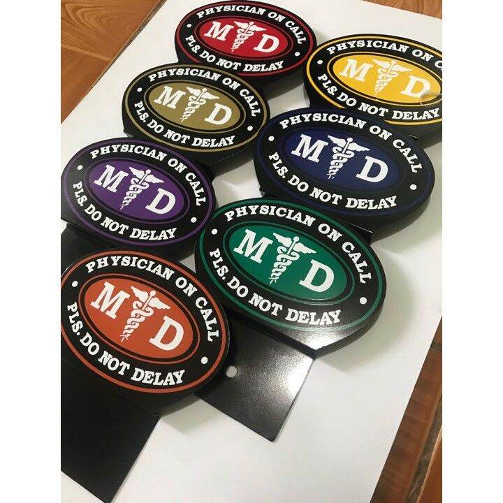 Physician, Doctors and Surgeons VIP Front Car Plate MD Emblem for
