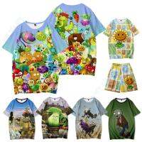 Plants Vs Zombies Kids Summer Short Sleeve T-Shirt Boys/Girls