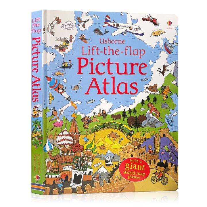 Usborne Book Lift The Flap Picture Atlas First Reading Book for Baby Toddlers Children's