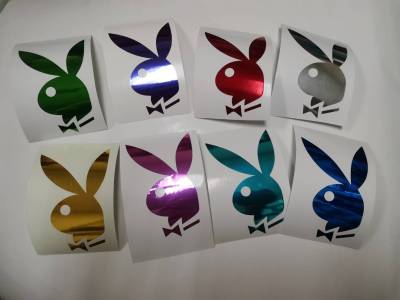 สติ๊กเกอร์งานตัดคอม โลโก้ Playboy ติดรถ แต่งรถ sticker กระต่าย play boy สวย