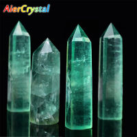 ธรรมชาติสีเขียว Fluorite Point คริสตัล Healing หินธรรมชาติสีเขียวควอตซ์ Room Decor Reiki ขัด Obelisk แกะสลักงานฝีมือ 40-80 มม.-Soneye