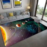 Space Universe Planet 3D Floor Mat Car Living Room Large Size Flannel Soft Bedroom Rug For Children Boys Toilet Mat Doormat