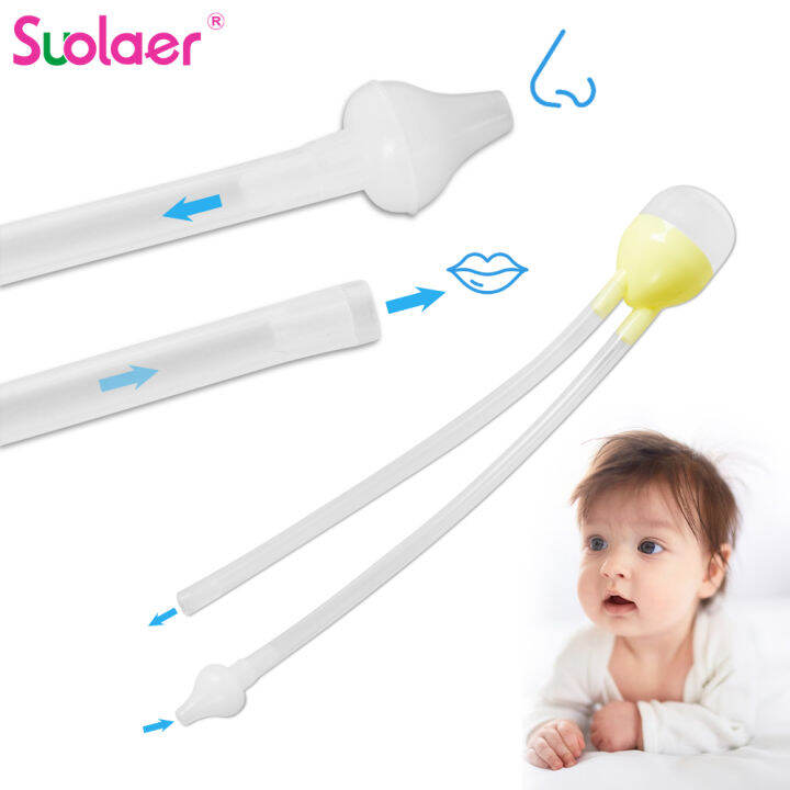Suolaer Baby Nasal Suction Cleaner Nose Cleaner Sucker Suction Tool Baby Mouth Suction