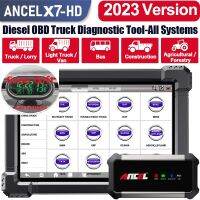 Ancel X7 HD 24โวลต์รถบรรทุกเครื่องมือวิเคราะห์ดีเซล OBD OBD 2สแกนเนอร์สำหรับ Bendix สำหรับ Cummins อิเล็กทรอนิกส์ /Fuso/hino/อีซูซุ/วอลโว่เครื่องมือสแกนตรวจสอบรหัสเครื่องยนต์สำหรับทุกรุ่นสากล