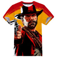 Redemption 2 Red Dead แฟชั่นเสื้อยืดผู้หญิงเกมผู้ชายและผู้หญิง hip hop RDR2 streetwear 3D พิมพ์เสื้อยืด O-Neck Casual TEE Tops