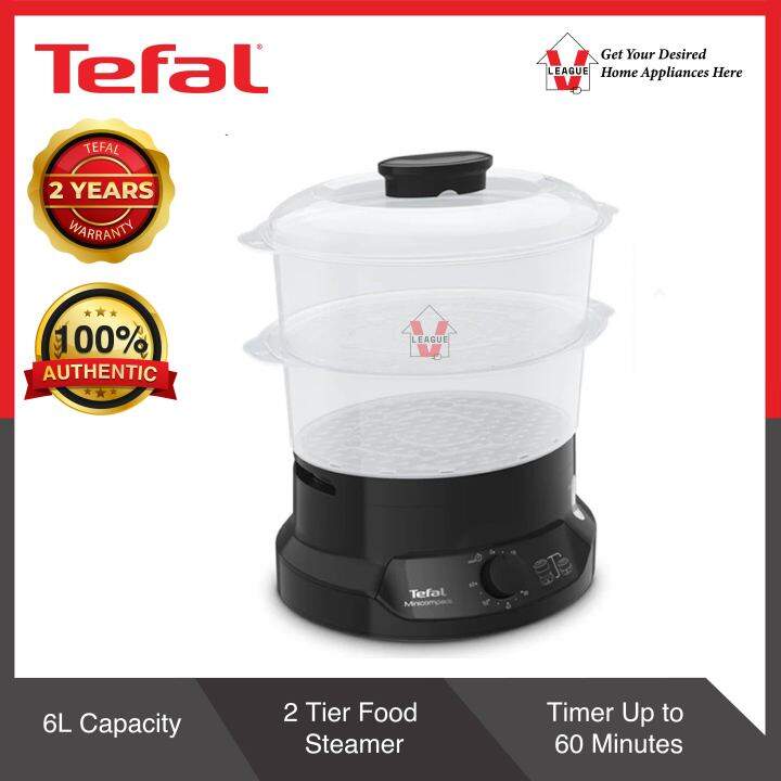 TEFAL VC1398 FOOD STEAMER MINI COMPACT BPA FREE (6L) Lazada