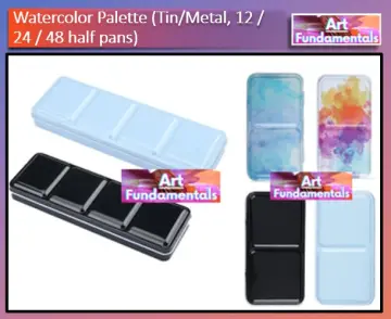 Morandi Color Empty Watercolor Palette Tin Box Paint Storage Iron