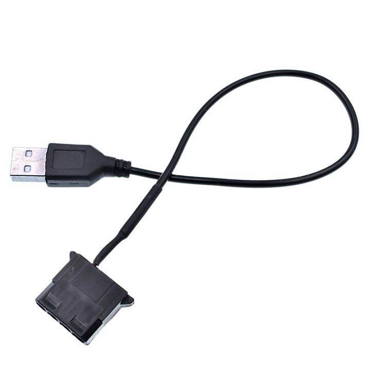 1ชิ้น Usb 4 Pin Molex สายไฟพัดลมเคสคอมพิวเตอร์สายอะแดปเตอร์12v 4pin ตัวเมียเป็น5v Usb ชายสายอะแด 7776