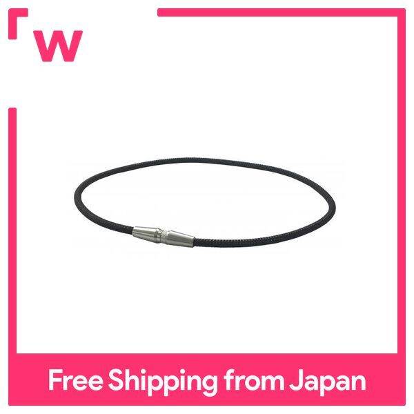 Phiten ''Unisex Adult Titanium Necklace RAKUWA Neck X50 AG Knurled Black/Black 50cm Aqua Gold x