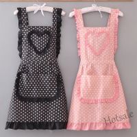 【hot sale】❈▫ D13 New Style Household Kitchen Apron Female Cute Fashionable Cooking Anti-Fouling Breathable Wear-Re