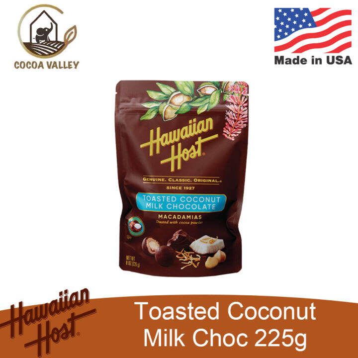 Hawaiian Host Toasted Coconut Milk Chocolate Macadamias 226g Lazada