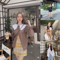 SLYQ STELLA COLLAR COTTON BLOUSE เสื้อเบลาส์แขนยาวกระดุมหน้า ผ้าคอตตอนแต่งปก ขาว/น้ำตาลแทน/ตาลเข้ม/ดำ ?