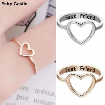 Buy Best Friends Engraved Ring - Gold, Silver Color with rhinestones and  Infinity Symbol - Gift Idea Online at desertcartINDIA