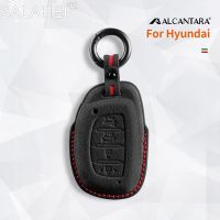 【LZ】▥  Alcantara-Camurça Car Key Case Capa Shell Holder Protector Fit para Feiyue Hyundai Elantra Mistra Reina Ix35 Tucson Lafesta Acessório