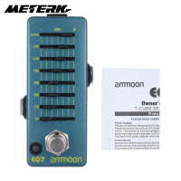 METERK เอฟเฟกต์อีควอไลเซอร์กีตาร์ขนาดเล็ก EQ7เหยียบ7-Band EQ อะลูมินัมอัลลอยร่างกายบายพาสที่แท้จริง