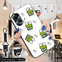 เคส PMP Hp OPPO A58 4G สำหรับ Oppo A58 4G สายคล้องแหวนใส่นิ้วแฟชั่นยอดนิยม Kity Cat Keroppi Lucky Miss You อิโมติคอนแบบนิ่มสุดน่ารักยางกันกระแทกซิลิโคนเคสครอบโทรศัพท์ TPU