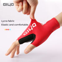 Giyo Short Cycling Gloves Fingerless Gloves Anti-slip Bicycle Lycra Fabric Half Finger Mitten for Mtb Road Bike Sports Racing