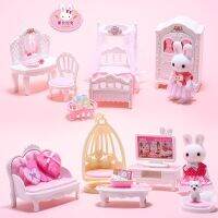 Compila Rabbit Play House ของเล่นเด็กห้องรับรองห้องโรแมนติกห้องนอนห้องจำลองของขวัญวันเกิดสาว