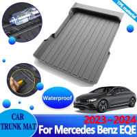 รถ Trunk Mats สำหรับ Benz EQE 2023 2024 Anti-สกปรกกันน้ำพรม Protector ด้านหลัง Boot ถาด3D เบาะ TPE อุปกรณ์เสริม