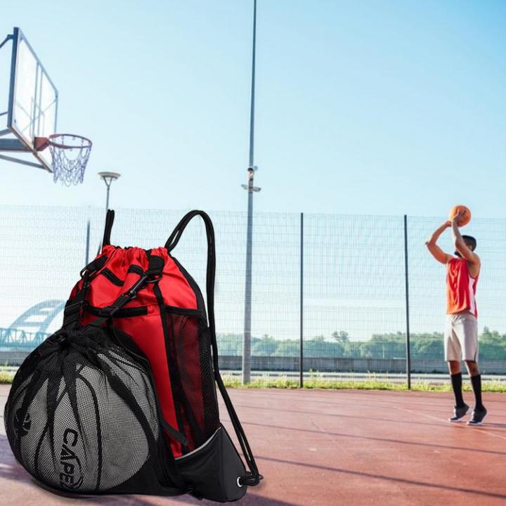 drawstring-basketball-backpack-for-boys-gym-bag-sports-sack-with-detachable-ball-mesh-bag-wear-resistant-sports-gym-string-backpack-advantage